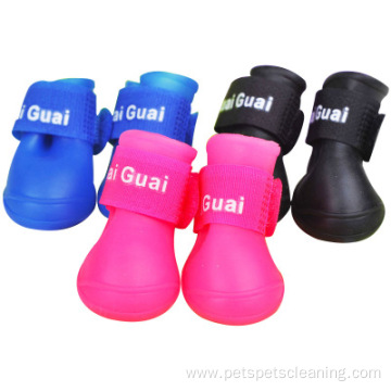 Pet Antislip Waterproof Shoes Rainboots Silicone Dog Shoes